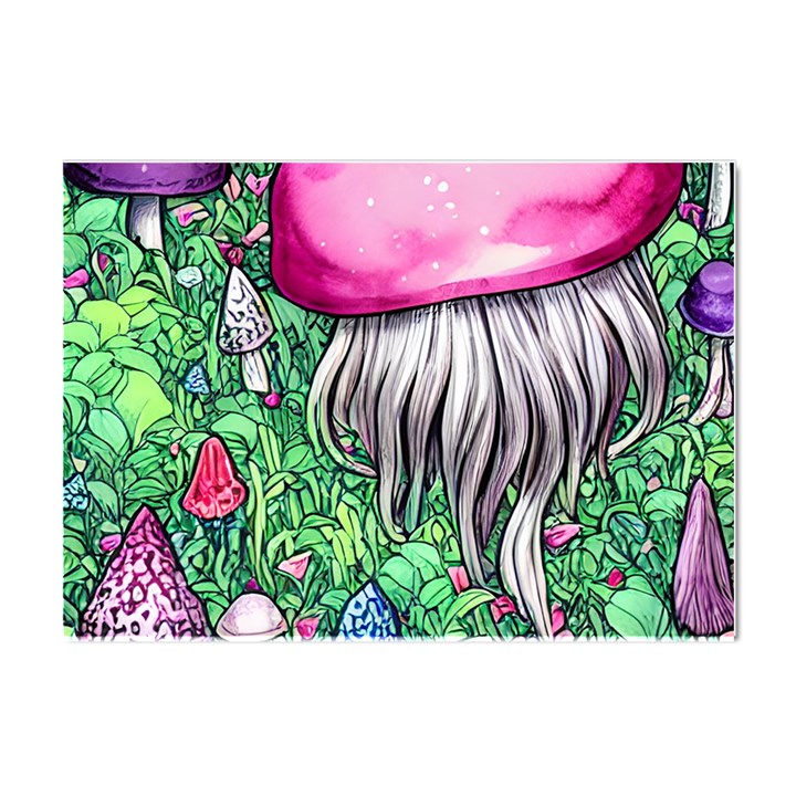 Liberty Cap Magic Mushroom Crystal Sticker (A4)