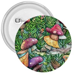 Sacred Mushroom Charm 3  Buttons by GardenOfOphir