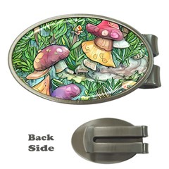 Sacred Mushroom Charm Money Clips (oval)  by GardenOfOphir