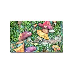 Sacred Mushroom Charm Sticker Rectangular (100 Pack) by GardenOfOphir