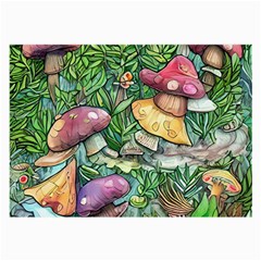 Sacred Mushroom Charm Large Glasses Cloth (2 Sides) by GardenOfOphir