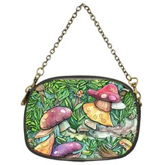 Sacred Mushroom Charm Chain Purse (two Sides) by GardenOfOphir