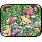 Sacred Mushroom Charm Fleece Blanket (Mini) 35 x27  Blanket Front