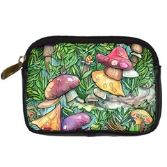 Sacred Mushroom Charm Digital Camera Leather Case by GardenOfOphir