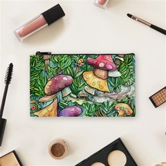 Sacred Mushroom Charm Cosmetic Bag (small) by GardenOfOphir