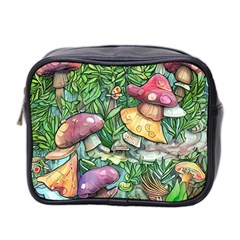 Sacred Mushroom Charm Mini Toiletries Bag (two Sides) by GardenOfOphir