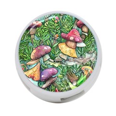 Sacred Mushroom Charm 4-port Usb Hub (two Sides) by GardenOfOphir