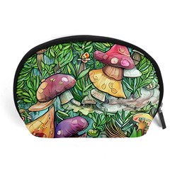 Sacred Mushroom Charm Accessory Pouch (large) by GardenOfOphir