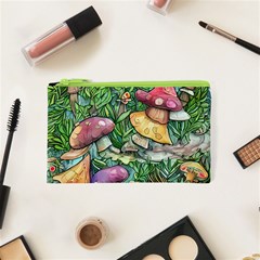 Sacred Mushroom Charm Cosmetic Bag (xs) by GardenOfOphir