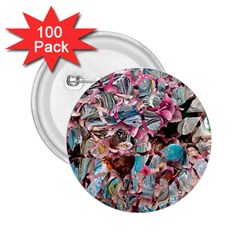 Aqua Blend 2 25  Buttons (100 Pack)  by kaleidomarblingart