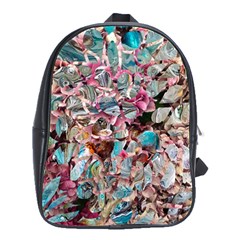 Aqua Blend School Bag (large) by kaleidomarblingart