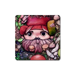 Shroom Glamour Square Magnet by GardenOfOphir