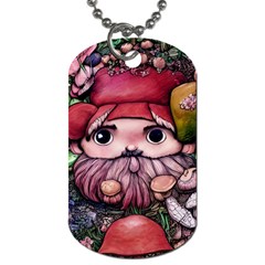 Shroom Glamour Dog Tag (one Side) by GardenOfOphir