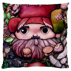 Shroom Glamour Large Cushion Case (one Side) by GardenOfOphir