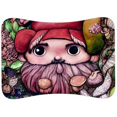 Shroom Glamour Velour Seat Head Rest Cushion by GardenOfOphir