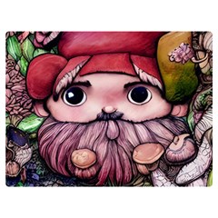 Shroom Glamour One Side Premium Plush Fleece Blanket (extra Small) by GardenOfOphir