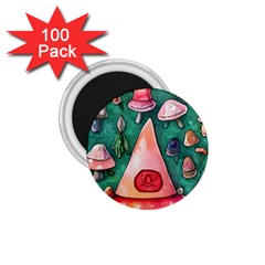 Magic Mushroom Wizardry 1 75  Magnets (100 Pack)  by GardenOfOphir