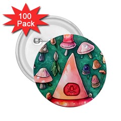 Magic Mushroom Wizardry 2 25  Buttons (100 Pack)  by GardenOfOphir