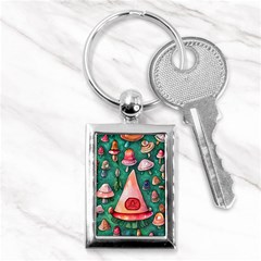 Magic Mushroom Wizardry Key Chain (rectangle) by GardenOfOphir