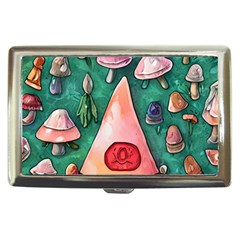 Magic Mushroom Wizardry Cigarette Money Case by GardenOfOphir