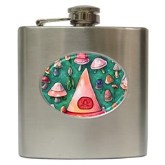 Magic Mushroom Wizardry Hip Flask (6 Oz) by GardenOfOphir