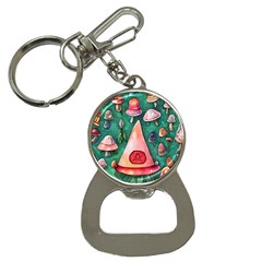 Magic Mushroom Wizardry Bottle Opener Key Chain by GardenOfOphir