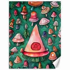 Magic Mushroom Wizardry Canvas 12  X 16  by GardenOfOphir