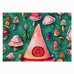 Magic Mushroom Wizardry Large Glasses Cloth (2 Sides) by GardenOfOphir