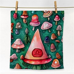 Magic Mushroom Wizardry Face Towel by GardenOfOphir