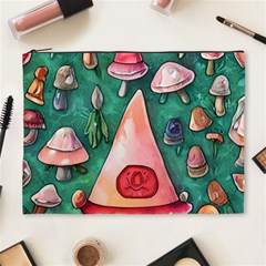 Magic Mushroom Wizardry Cosmetic Bag (xl) by GardenOfOphir