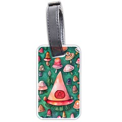 Magic Mushroom Wizardry Luggage Tag (one Side) by GardenOfOphir