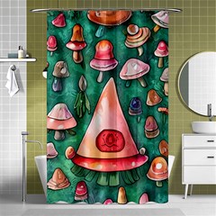 Magic Mushroom Wizardry Shower Curtain 48  X 72  (small)  by GardenOfOphir