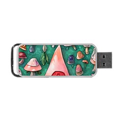 Magic Mushroom Wizardry Portable Usb Flash (two Sides) by GardenOfOphir