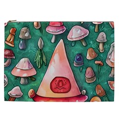 Magic Mushroom Wizardry Cosmetic Bag (xxl) by GardenOfOphir