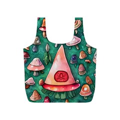 Magic Mushroom Wizardry Full Print Recycle Bag (s) by GardenOfOphir