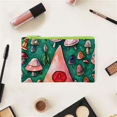 Magic Mushroom Wizardry Cosmetic Bag (xs) by GardenOfOphir