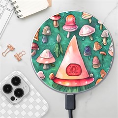 Magic Mushroom Wizardry Wireless Fast Charger(white) by GardenOfOphir