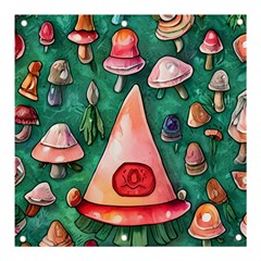 Magic Mushroom Wizardry Banner And Sign 3  X 3  by GardenOfOphir