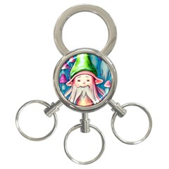 Conjure Mushroom 3-ring Key Chain by GardenOfOphir