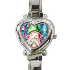 Conjure Mushroom Heart Italian Charm Watch by GardenOfOphir