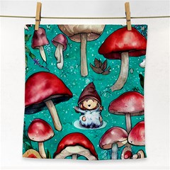 Magic Mushroom Face Towel by GardenOfOphir