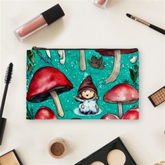 Magic Mushroom Cosmetic Bag (medium) by GardenOfOphir