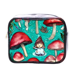 Magic Mushroom Mini Toiletries Bag (one Side) by GardenOfOphir