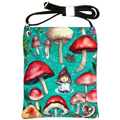 Magic Mushroom Shoulder Sling Bag by GardenOfOphir