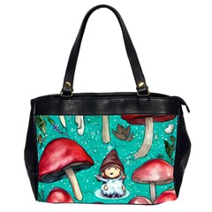 Magic Mushroom Oversize Office Handbag (2 Sides) by GardenOfOphir