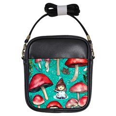 Magic Mushroom Girls Sling Bag by GardenOfOphir