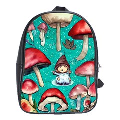 Magic Mushroom School Bag (xl) by GardenOfOphir