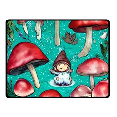 Magic Mushroom Fleece Blanket (small) by GardenOfOphir