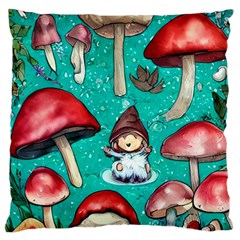 Magic Mushroom Standard Premium Plush Fleece Cushion Case (one Side) by GardenOfOphir