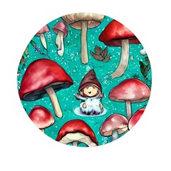 Magic Mushroom Mini Round Pill Box by GardenOfOphir